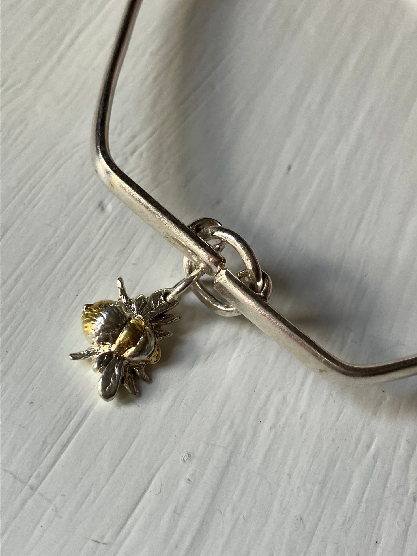 Silver Bee Bangle