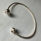 Silver & Pearl Twist Bangle