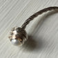 Silver & Pearl Twist Bangle