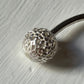 Silver Bangle with Flower Balls