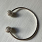 Silver Bangle with Flower Balls