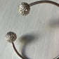 Silver Bangle with Flower Balls
