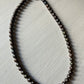 Dark Pearl Necklace with Silver Clasp