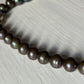 Dark Pearl Necklace with Silver Clasp