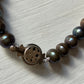 Dark Pearl Necklace with Silver Clasp