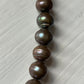 Dark Pearl Necklace with Silver Clasp