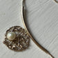 Pearl on wire pendant necklace
