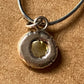 Gold Silver & Diamond Circle Pendant
