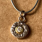 Gold Silver & Diamond Circle Pendant