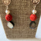 Laboradite, Rose and Coin Drop Earrings