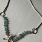 Starfish Necklace, aquamarine snake chain