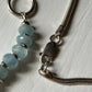 Starfish Necklace, aquamarine snake chain