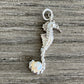 Silver Seahorse pendant with fixed pearl