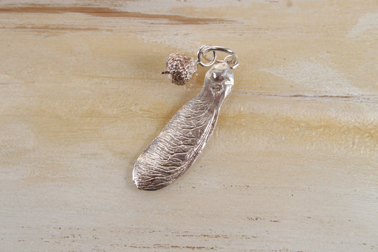 Sycamore Leaf & Acorn pendant