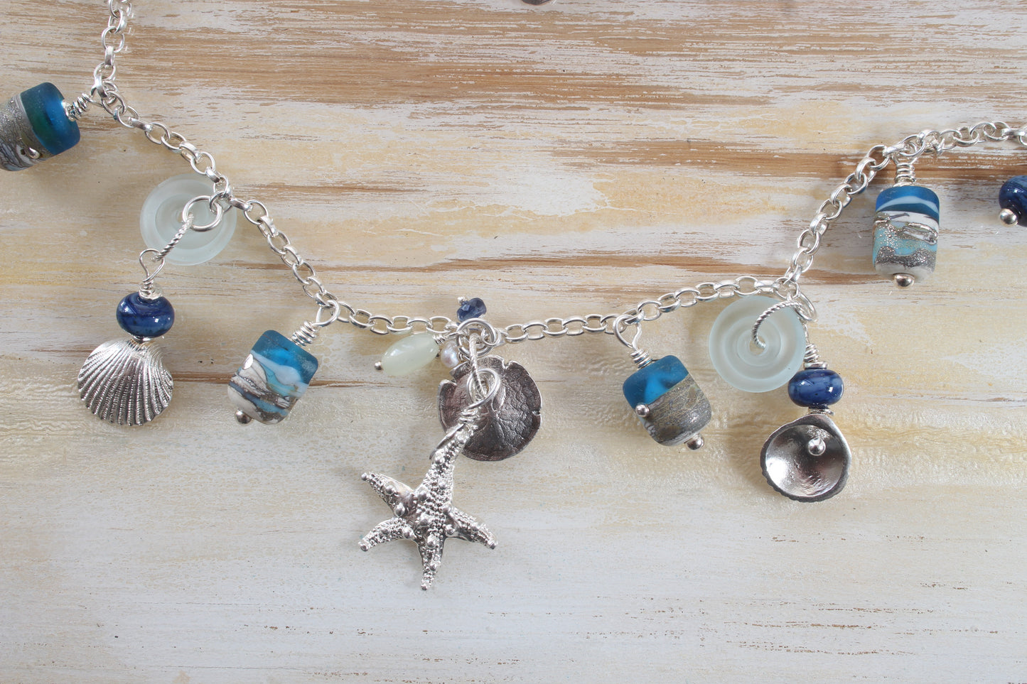 Starfish, sand dollar necklace