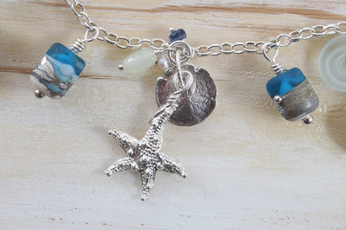 Starfish, sand dollar necklace