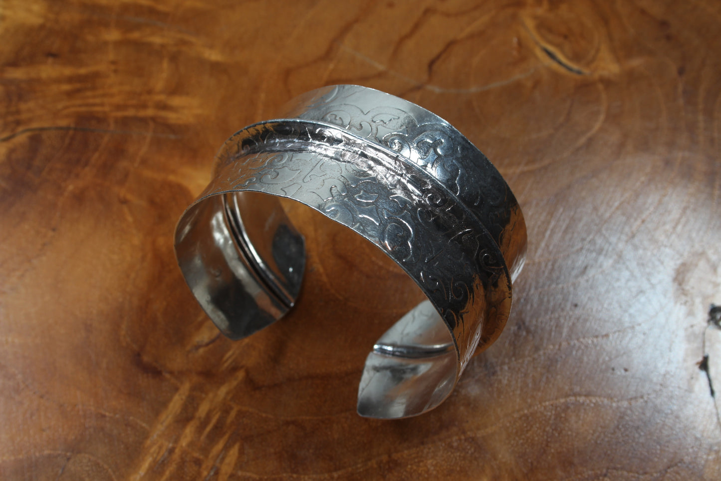 Silver Cuff with Ridge