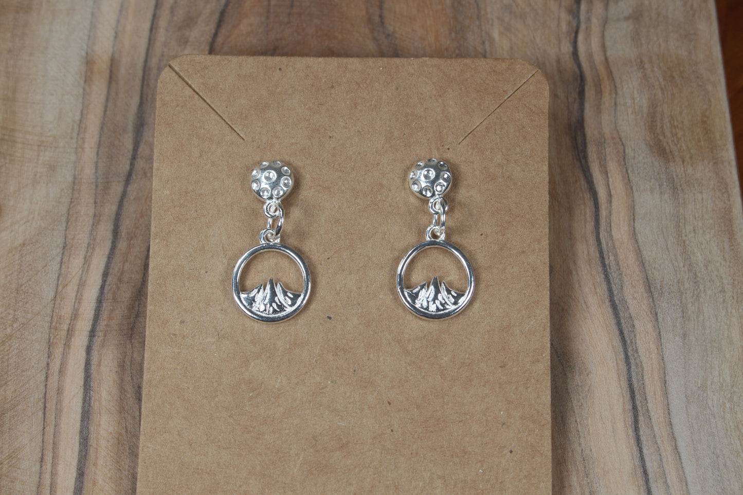 Mountains in Circles Earrings