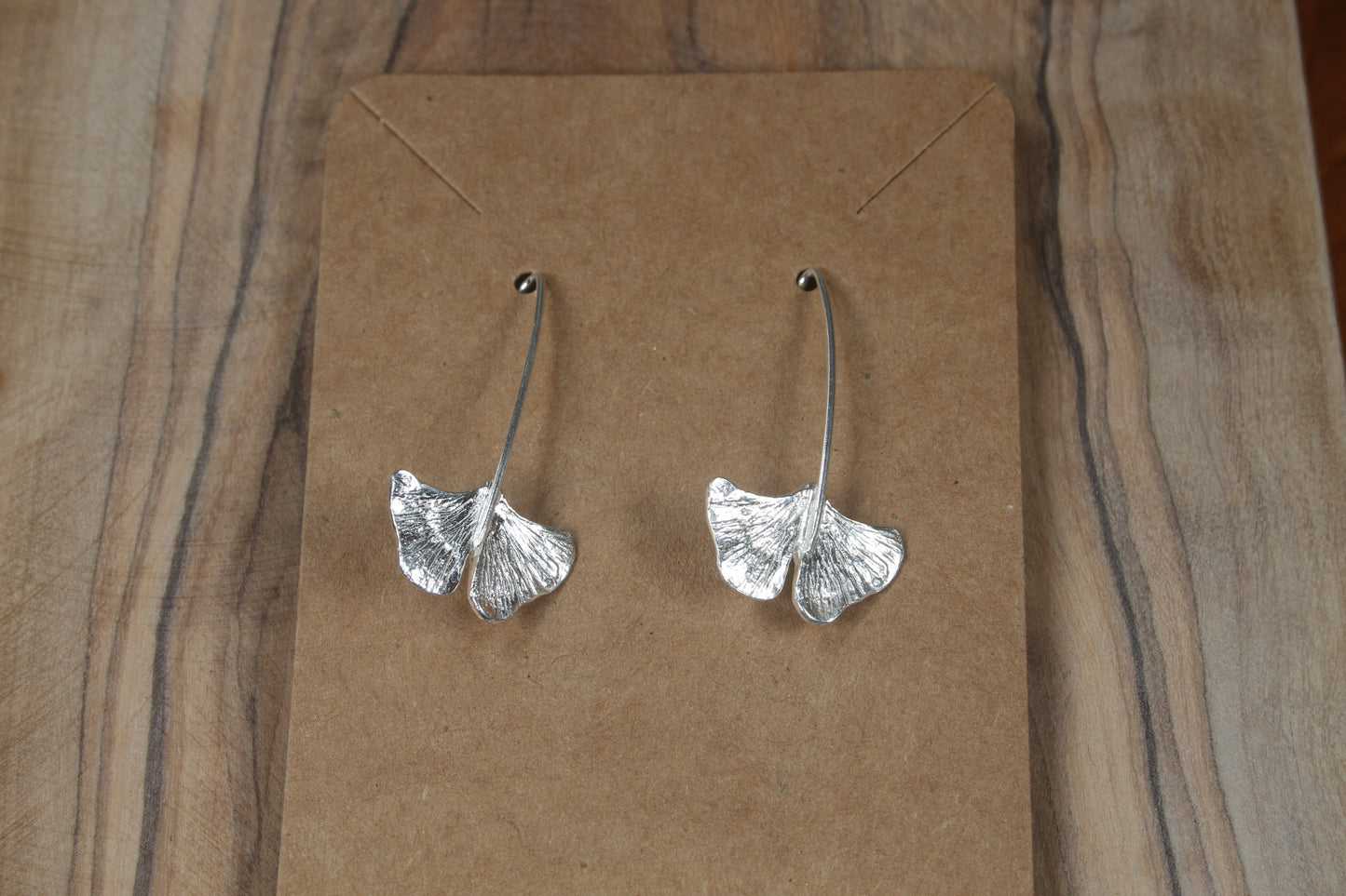 Ginko leaves on wire Earrings