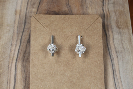 Wire balls on silver wire Earrings