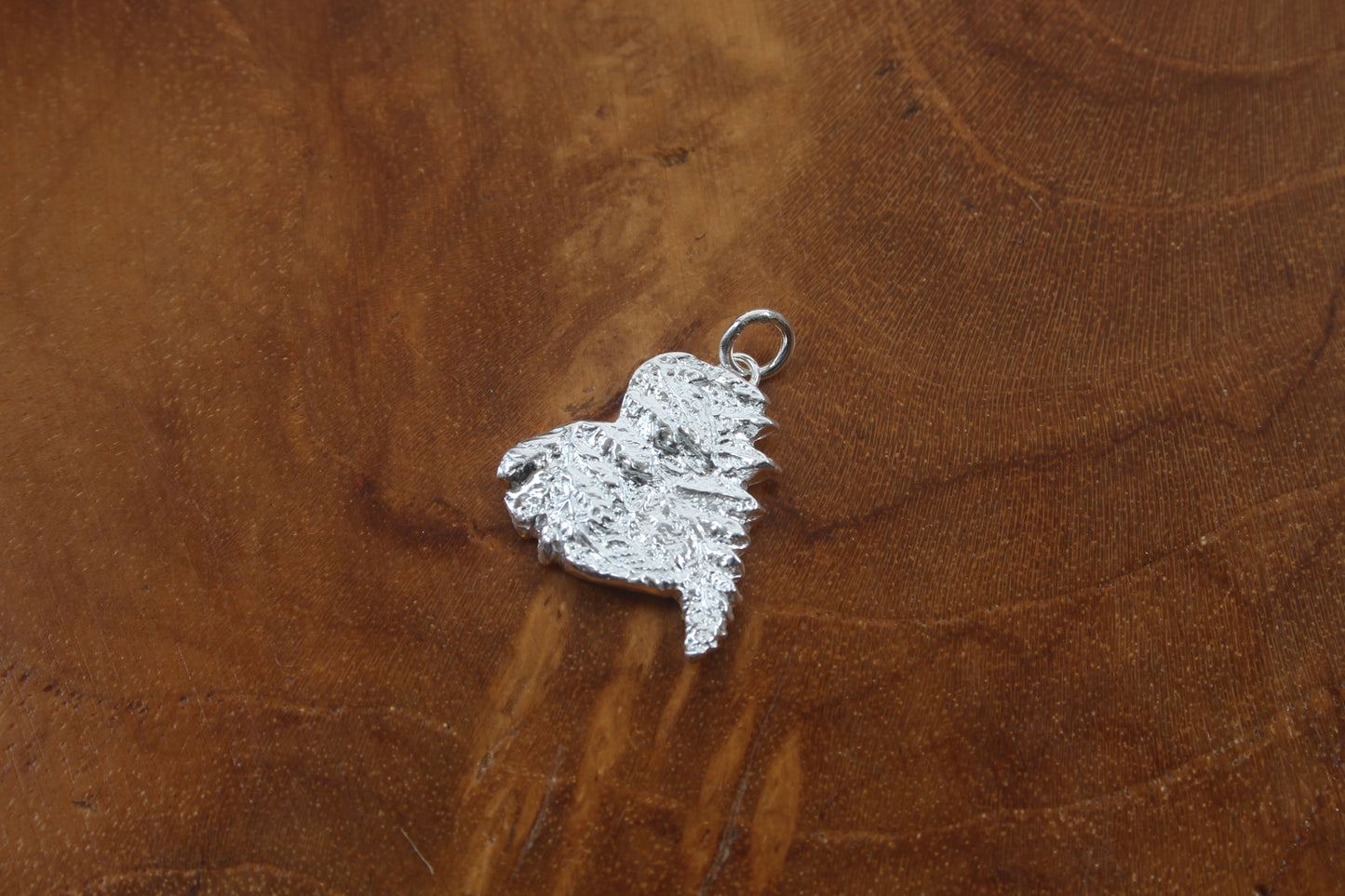 Fern Heart Pendant Silver