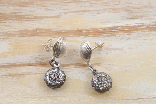 Shell and Sea Urchin Earrings